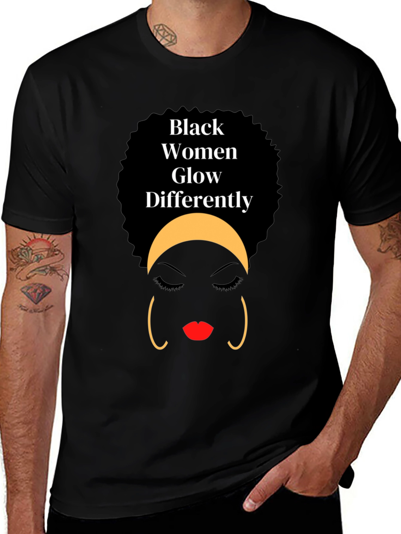 Black Women Glow Differently Graphic T-Shirt
