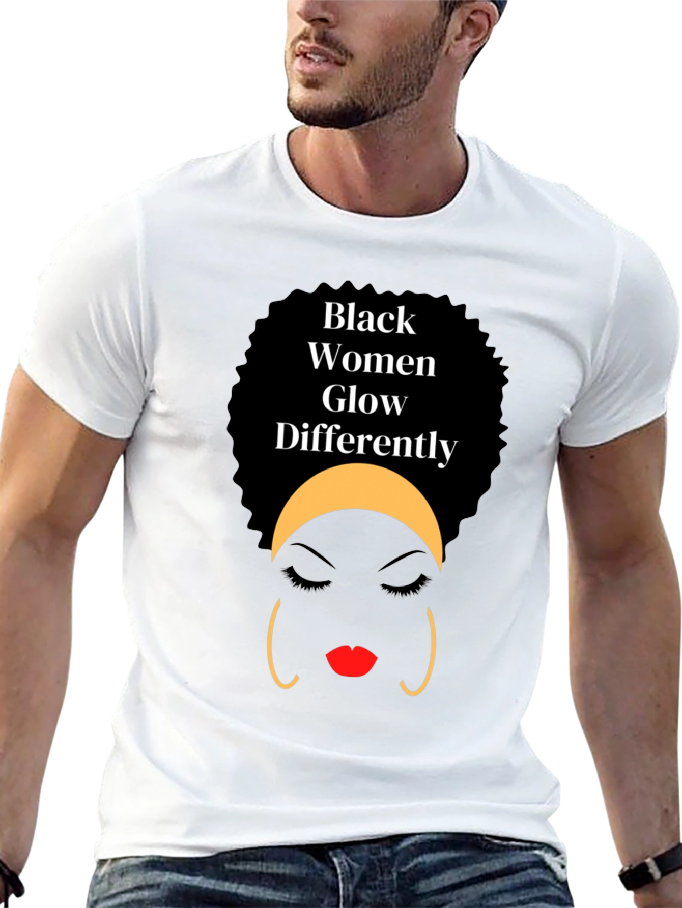 Black Women Glow Differently Graphic T-Shirt