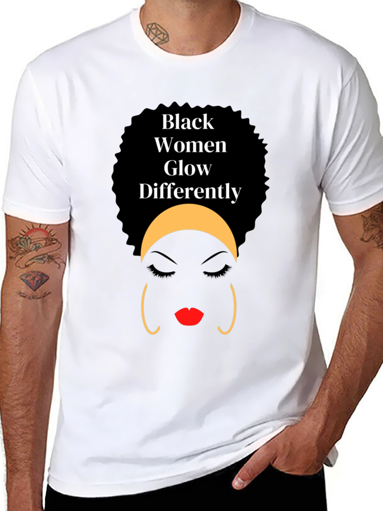 Black Women Glow Differently Graphic T-Shirt