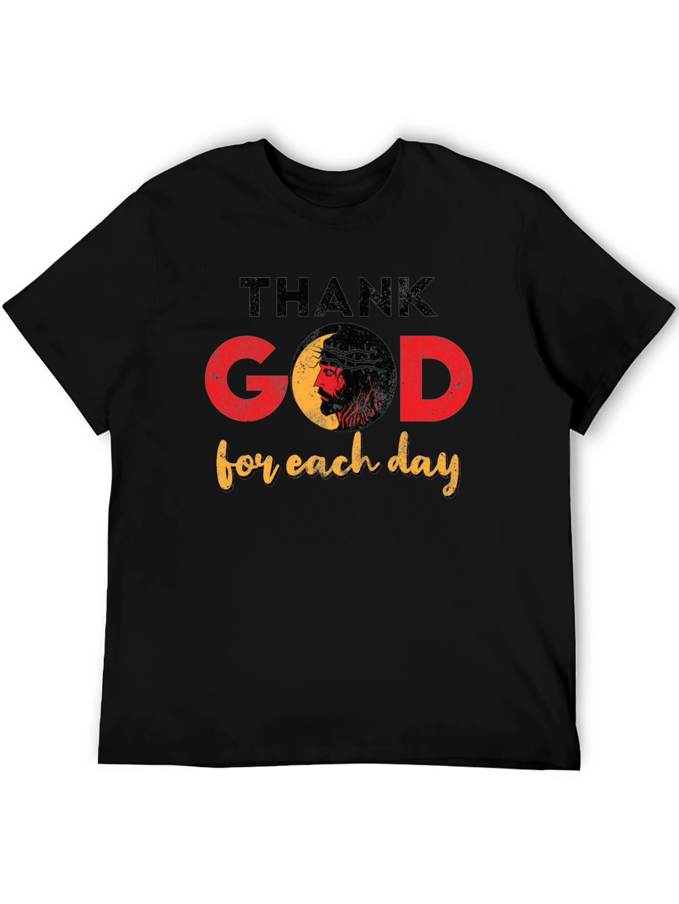 Thank God for Each Day Black T-Shirt