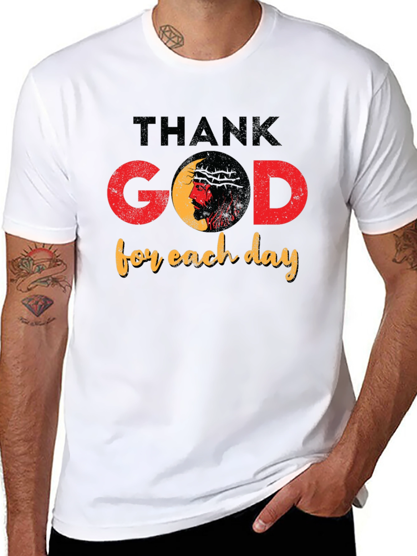 Thank God for Each Day Black T-Shirt
