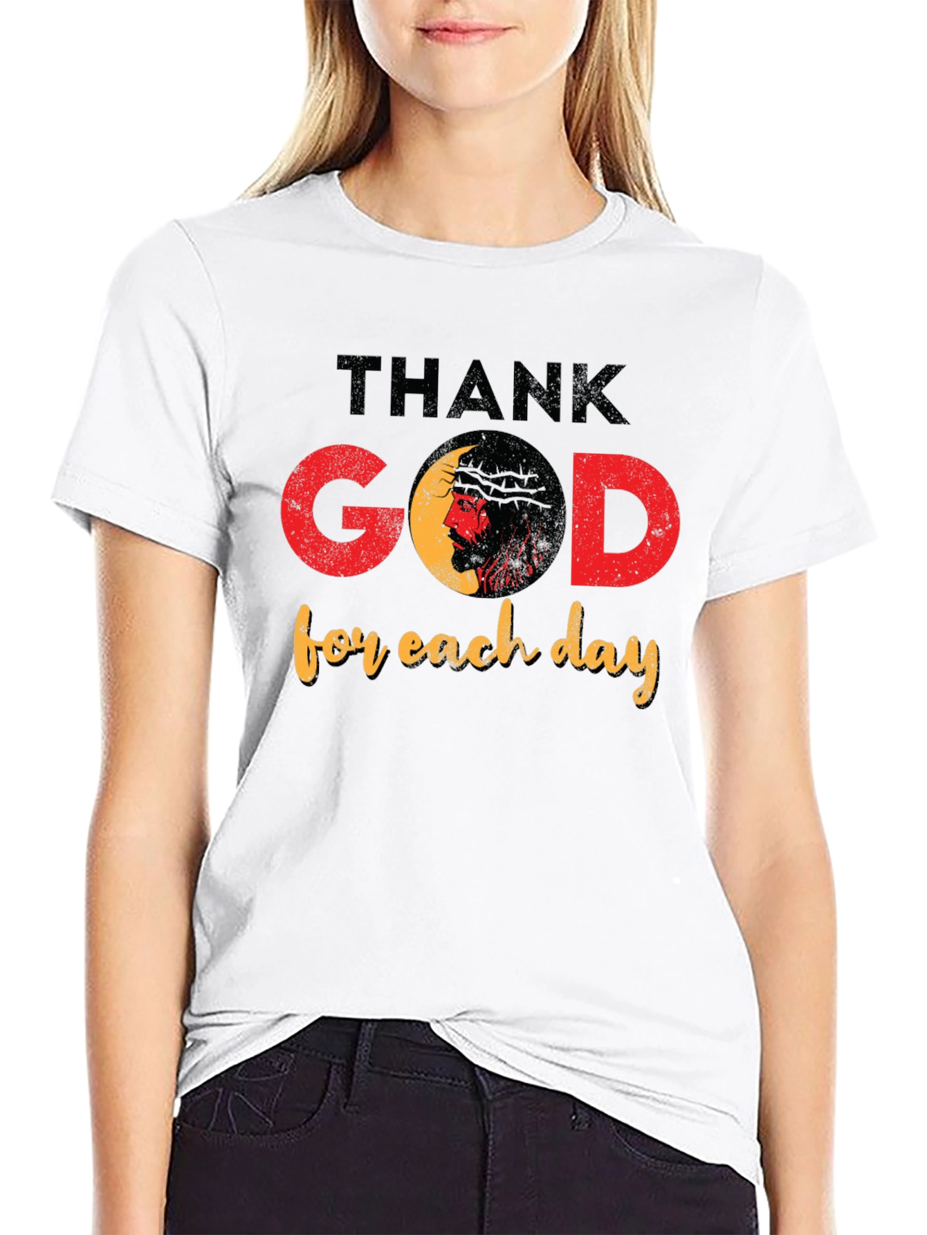 Thank God for Each Day Black T-Shirt
