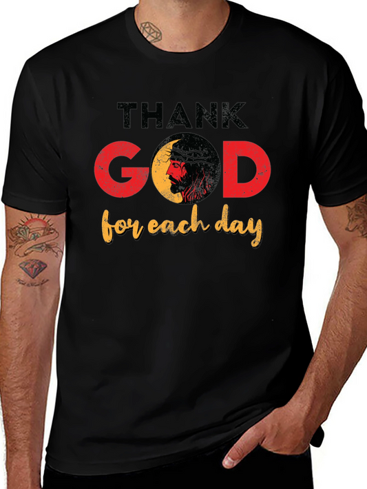Thank God for Each Day Black T-Shirt