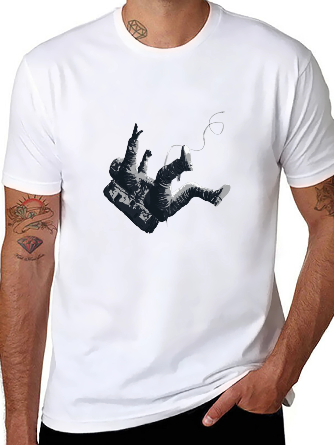 Astronaut Graphic Black T-Shirt
