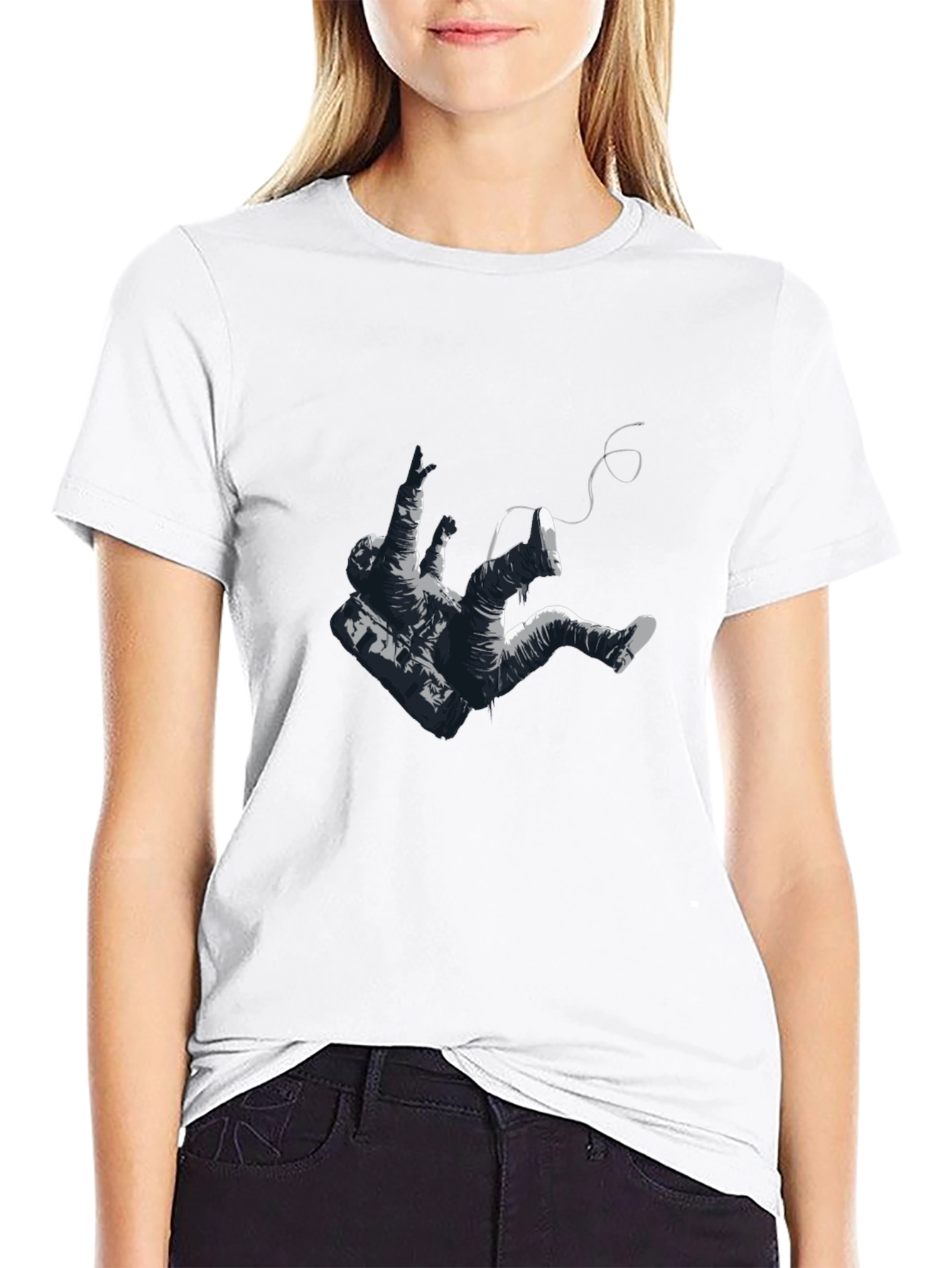 Astronaut Graphic Black T-Shirt