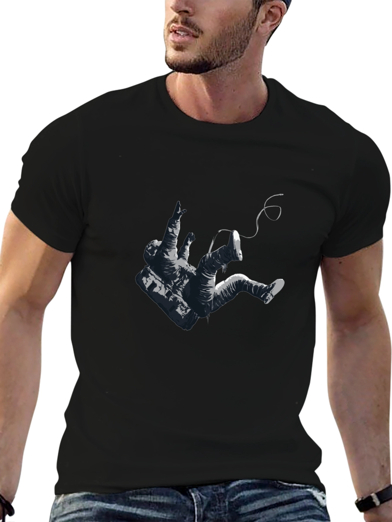 Astronaut Graphic Black T-Shirt