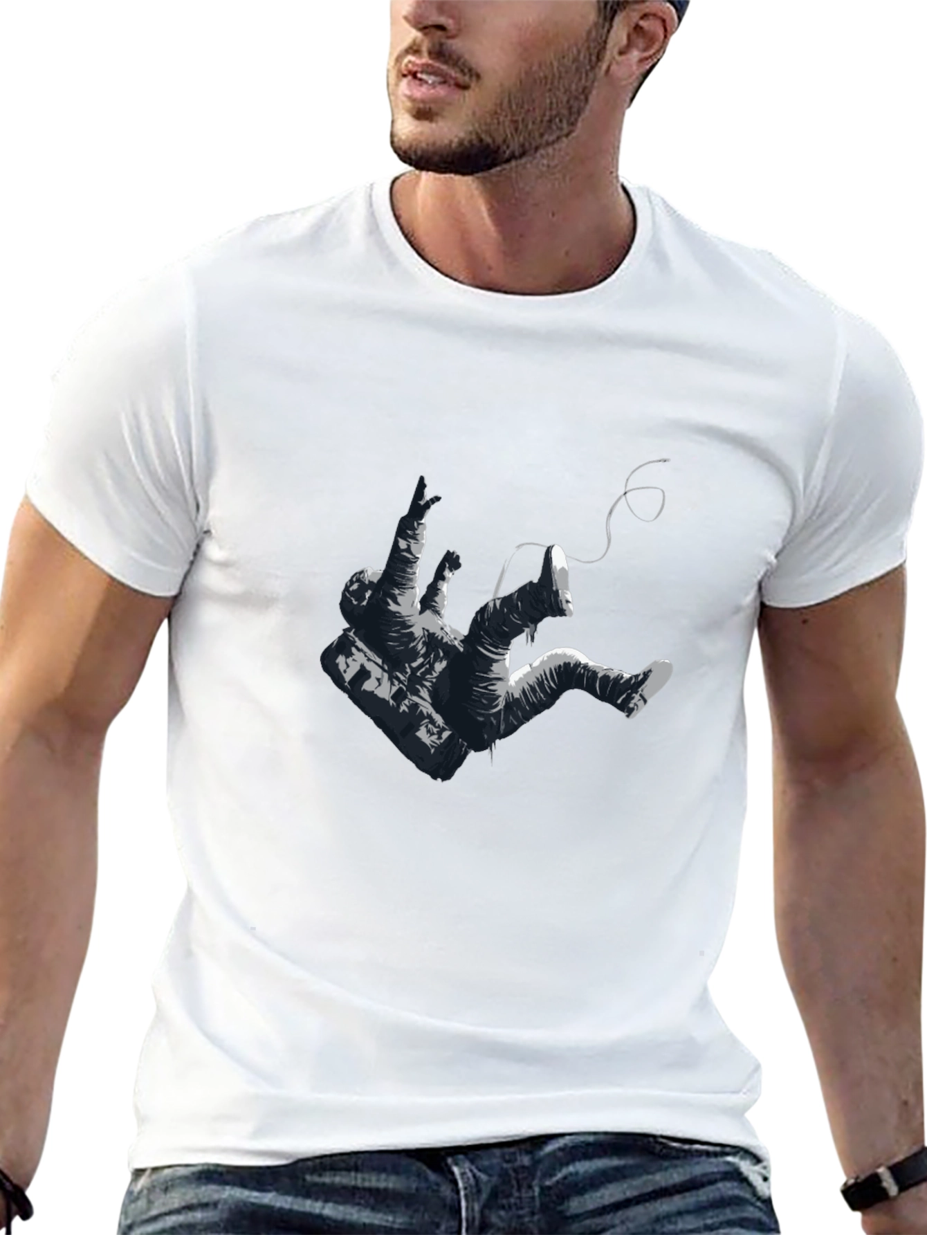 Astronaut Graphic Black T-Shirt