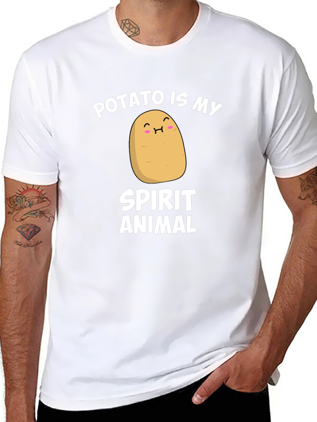 Potato Spirit Animal Graphic T-Shirt - Funny & Comfy!