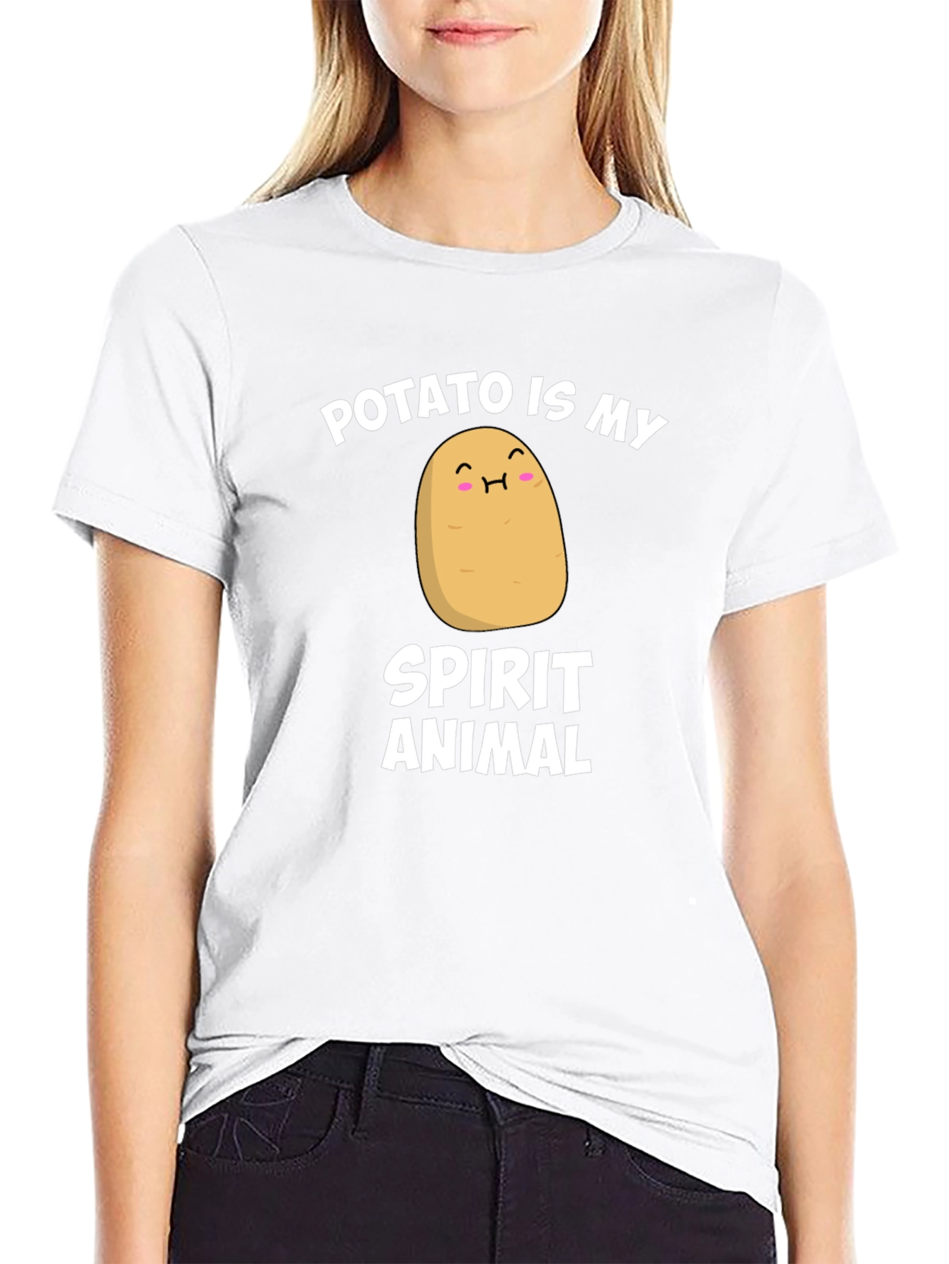 Potato Spirit Animal Graphic T-Shirt - Funny & Comfy!