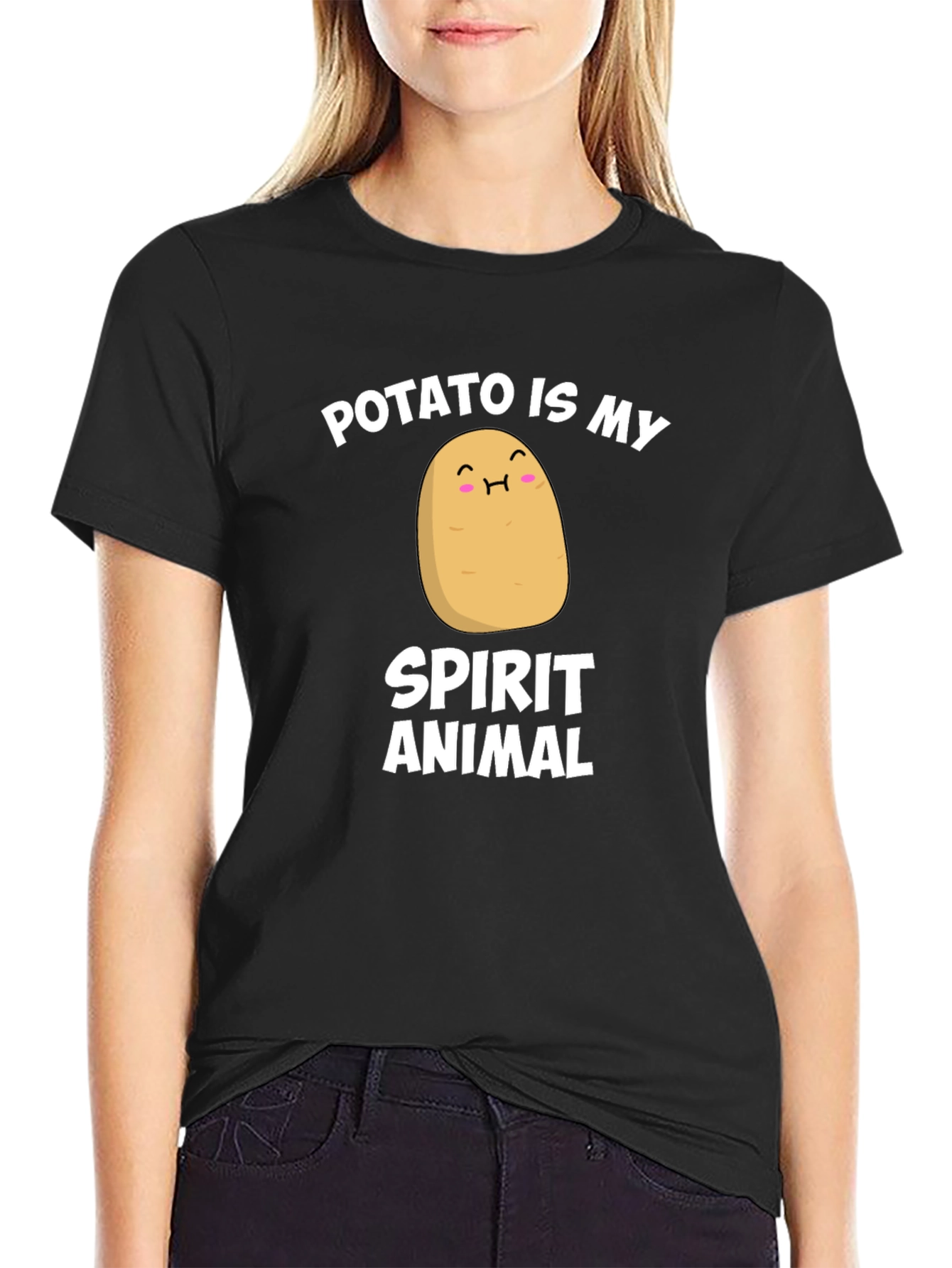Potato Spirit Animal Graphic T-Shirt - Funny & Comfy!
