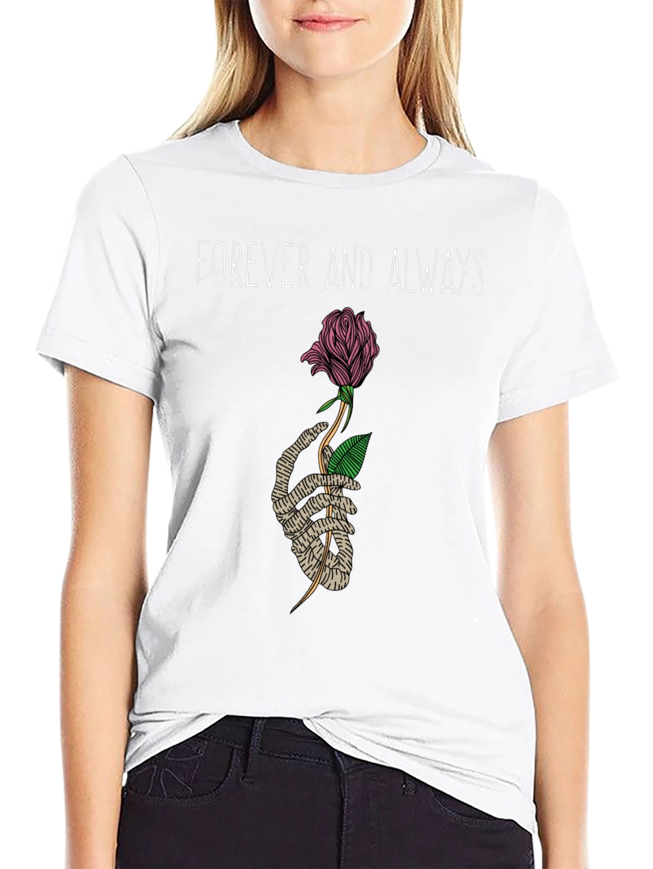 Forever and Always Rose Graphic Tee