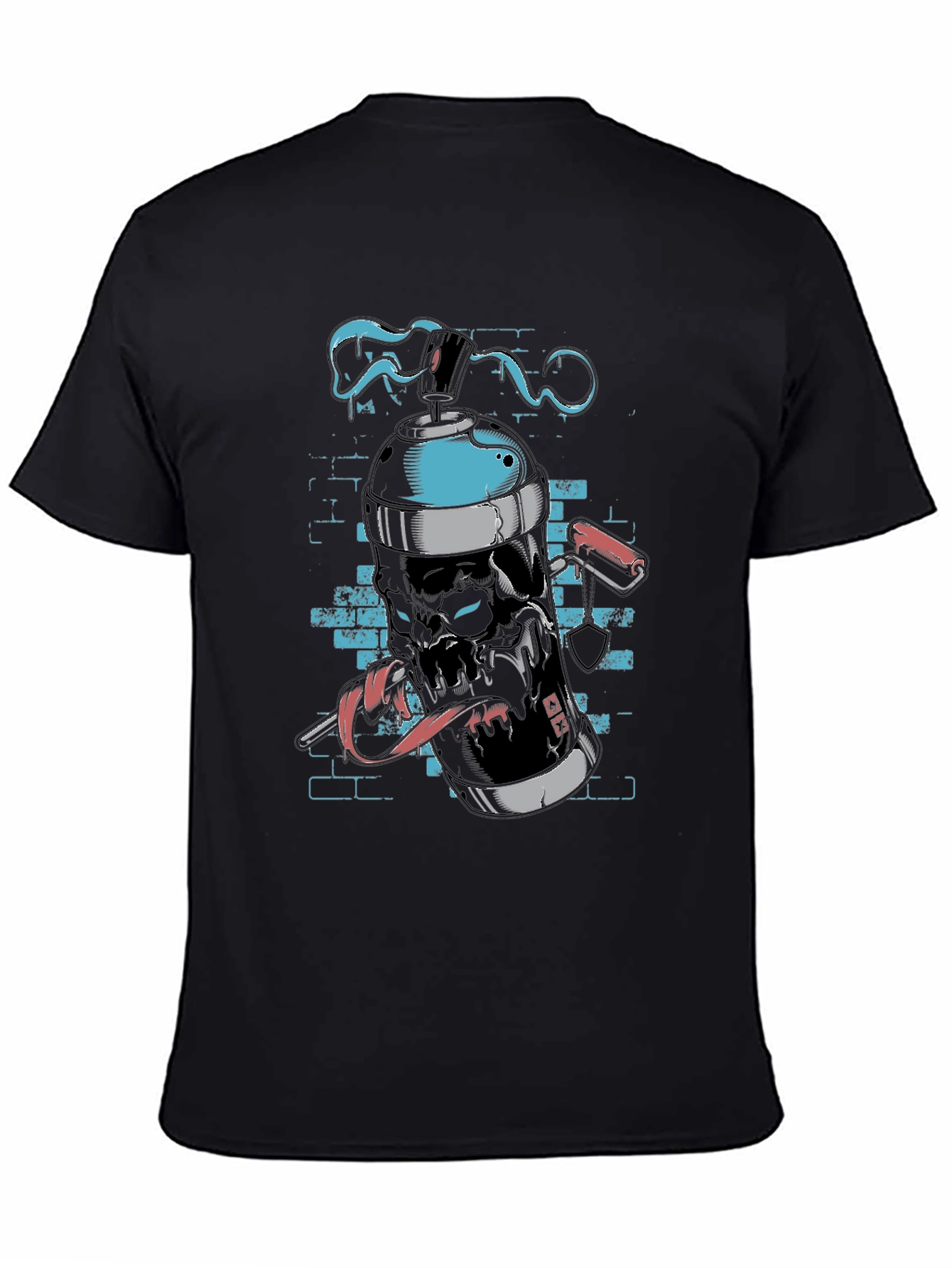 Skull Spray Paint Graphic Tee - Edgy Streetwear