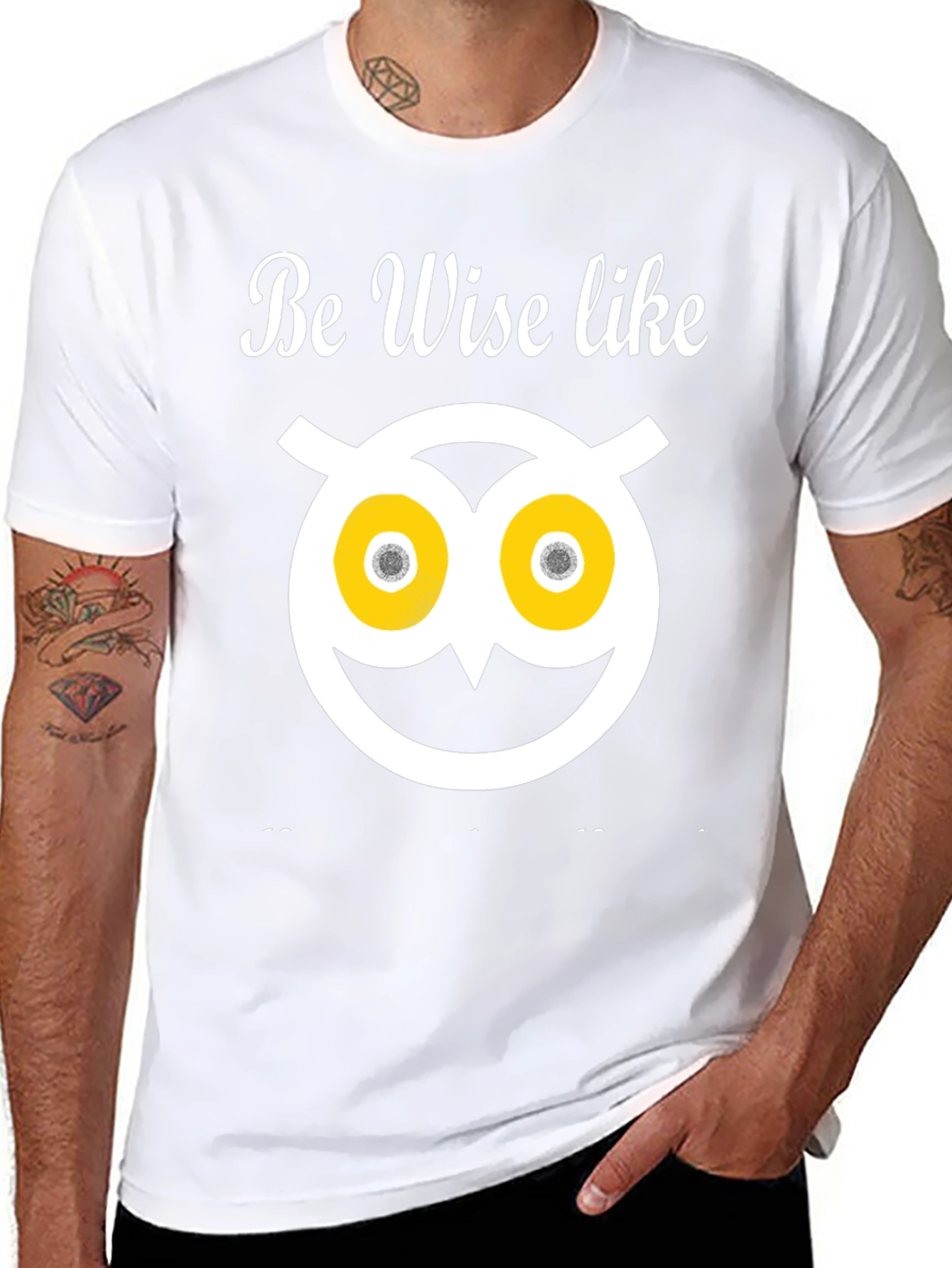 Be Wise Owl T-Shirt - Funny Graphic Tee