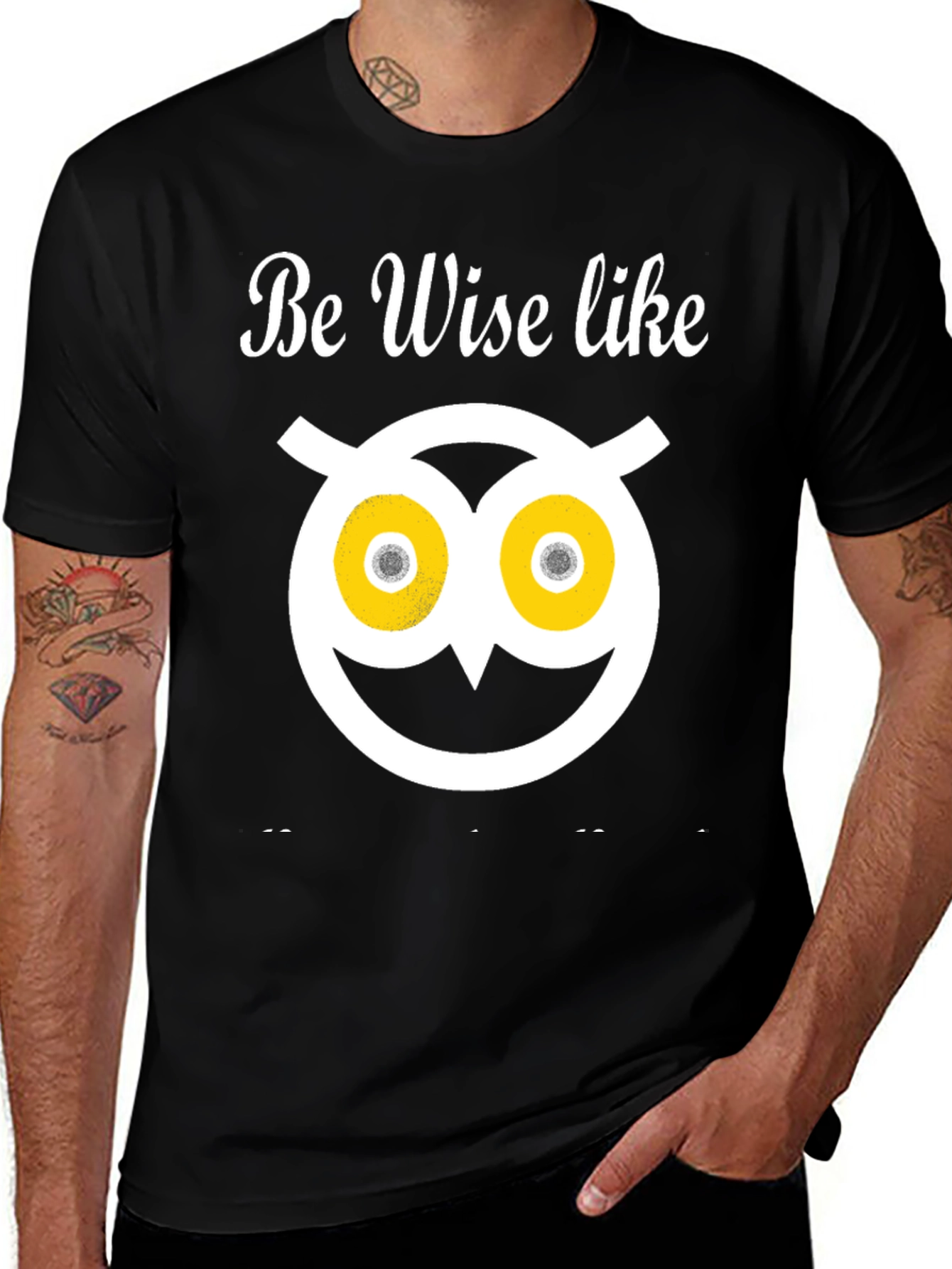 Be Wise Owl T-Shirt - Funny Graphic Tee