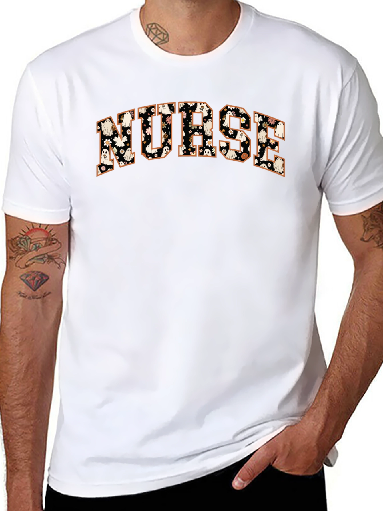 Nurse Halloween Graphic Tee - Spooky Season Apparel