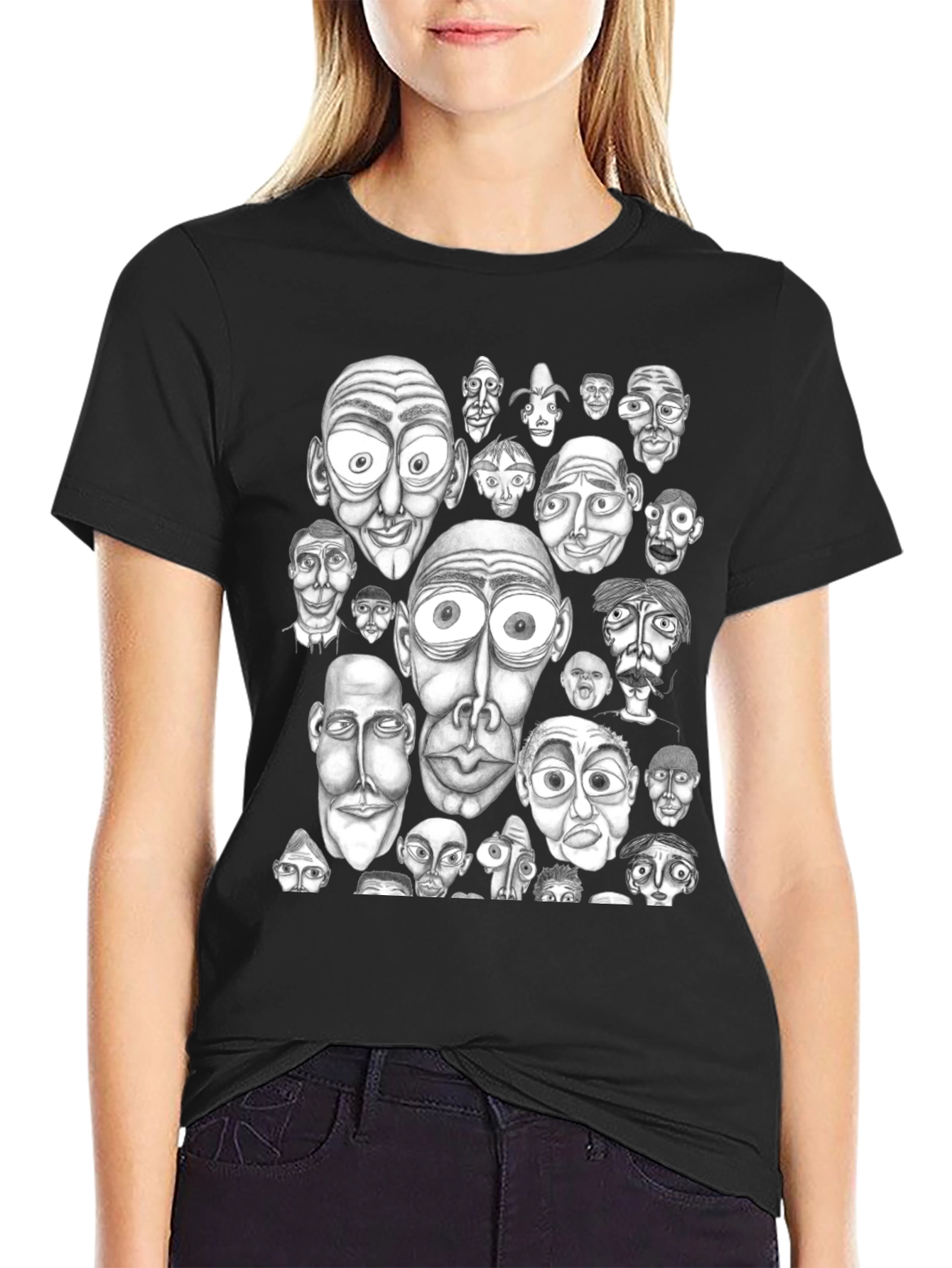 Faces Galore Graphic Tee