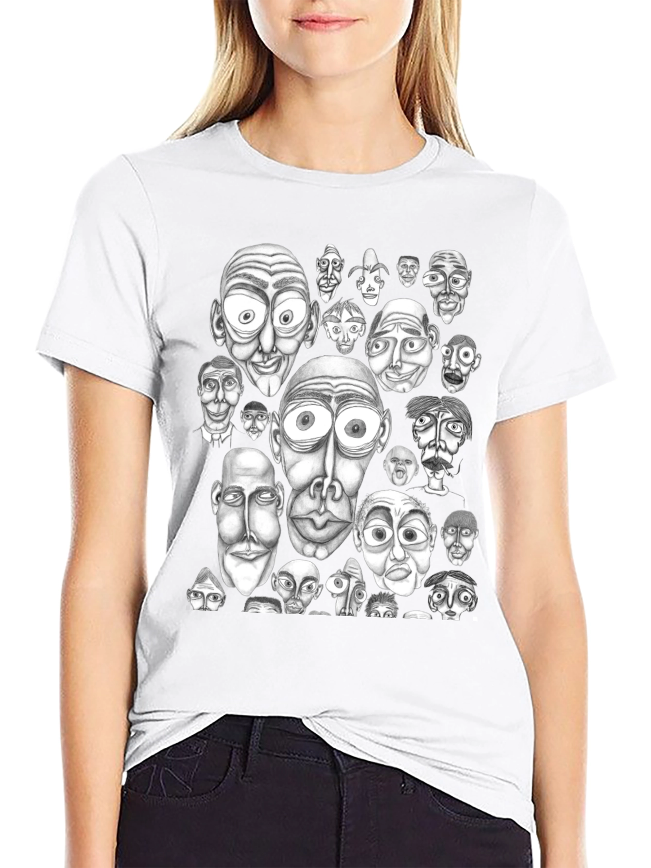 Faces Galore Graphic Tee