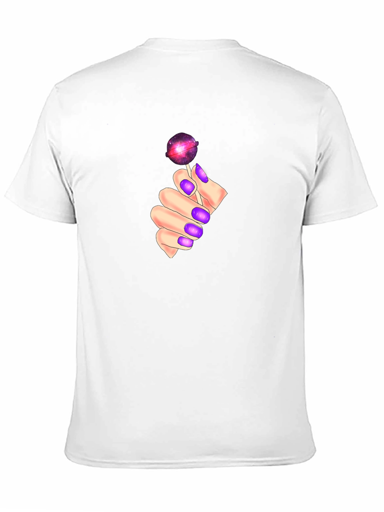 Galaxy Lollipop Graphic Tee - Black Cotton Comfort
