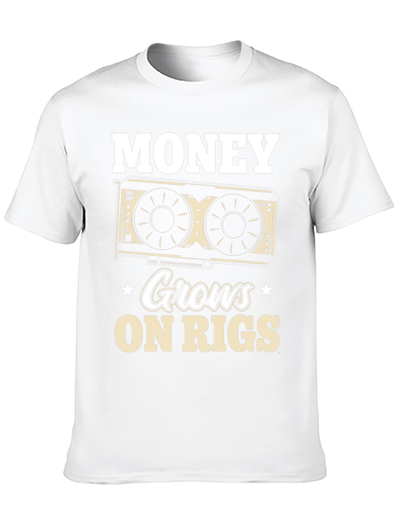 Money Grows On Rigs T-Shirt - Mining Crypto Tee