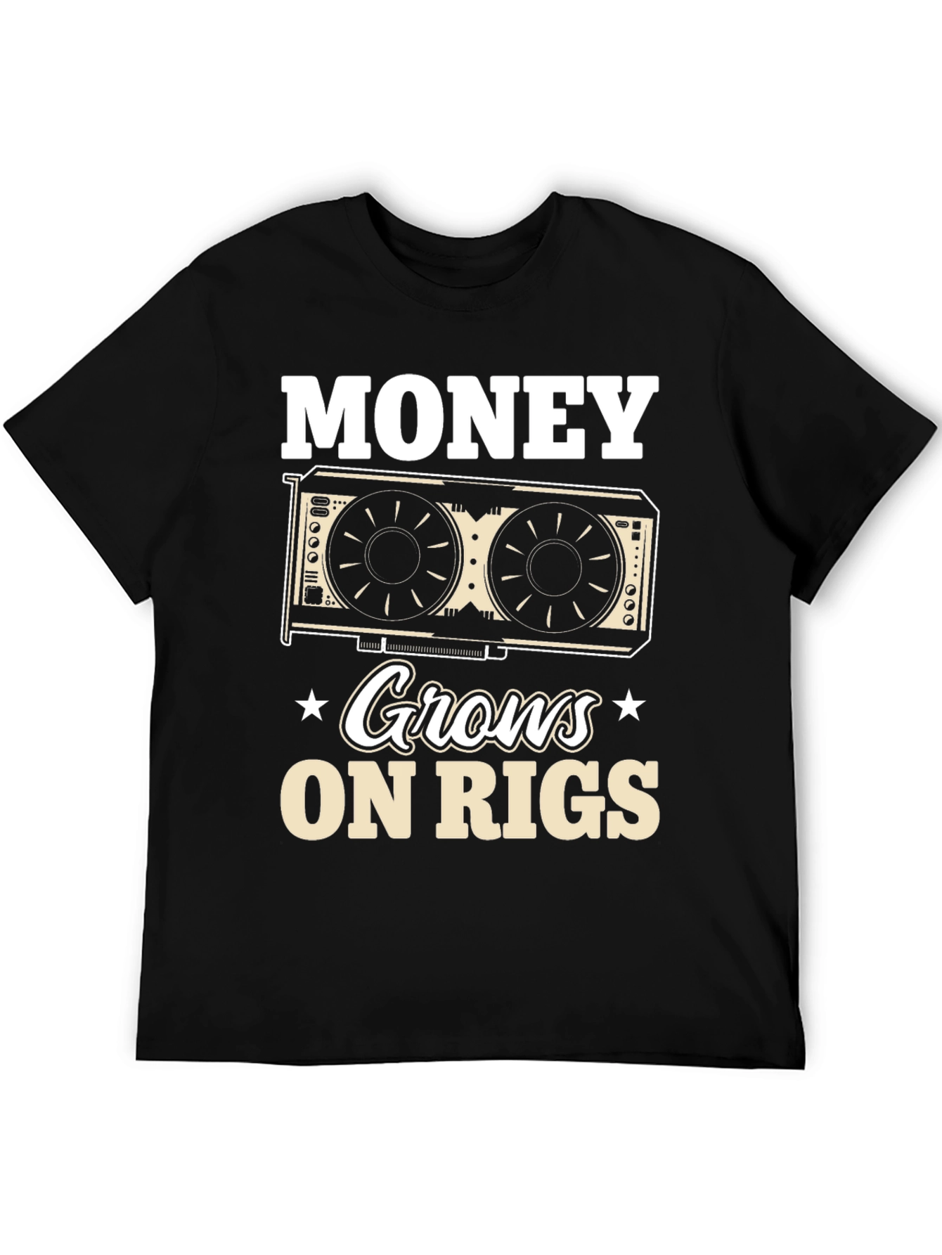 Money Grows On Rigs T-Shirt - Mining Crypto Tee