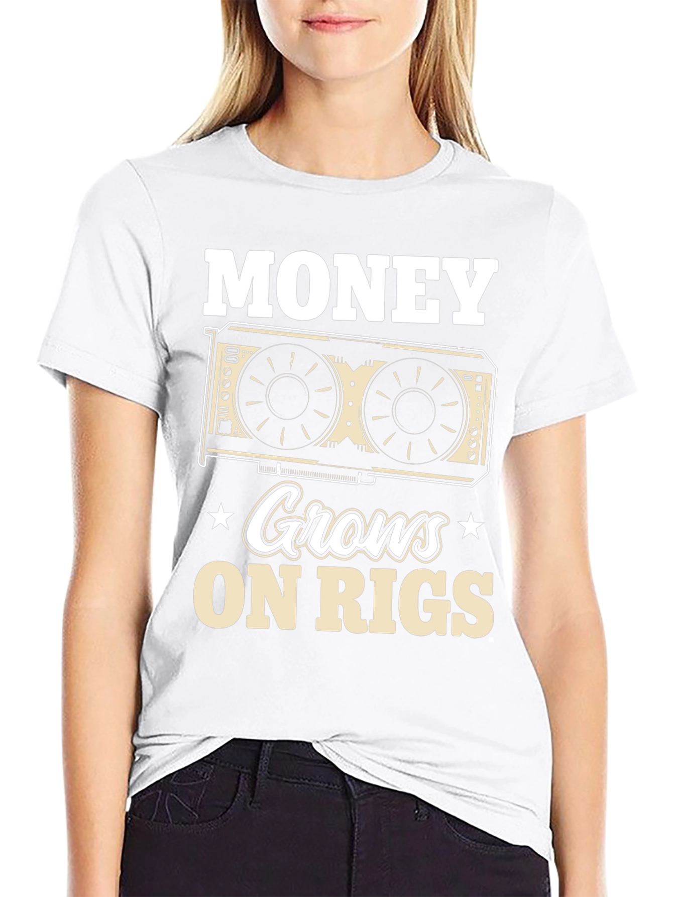 Money Grows On Rigs T-Shirt - Mining Crypto Tee