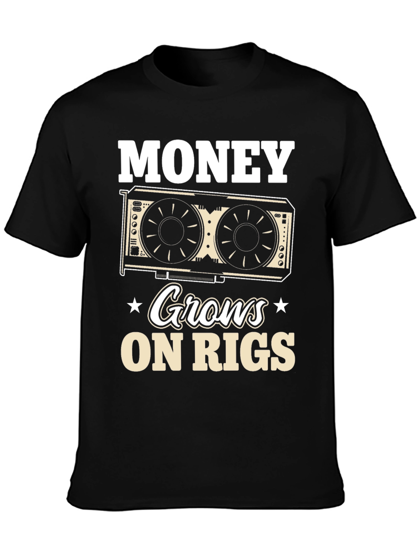 Money Grows On Rigs T-Shirt - Mining Crypto Tee