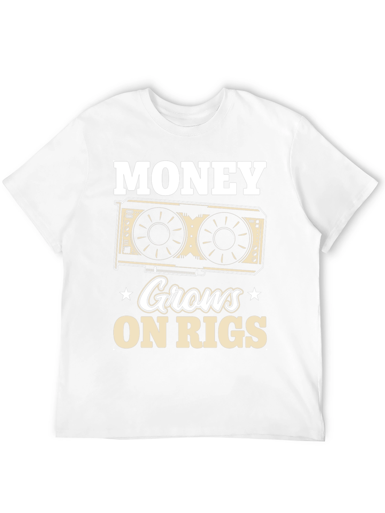 Money Grows On Rigs T-Shirt - Mining Crypto Tee