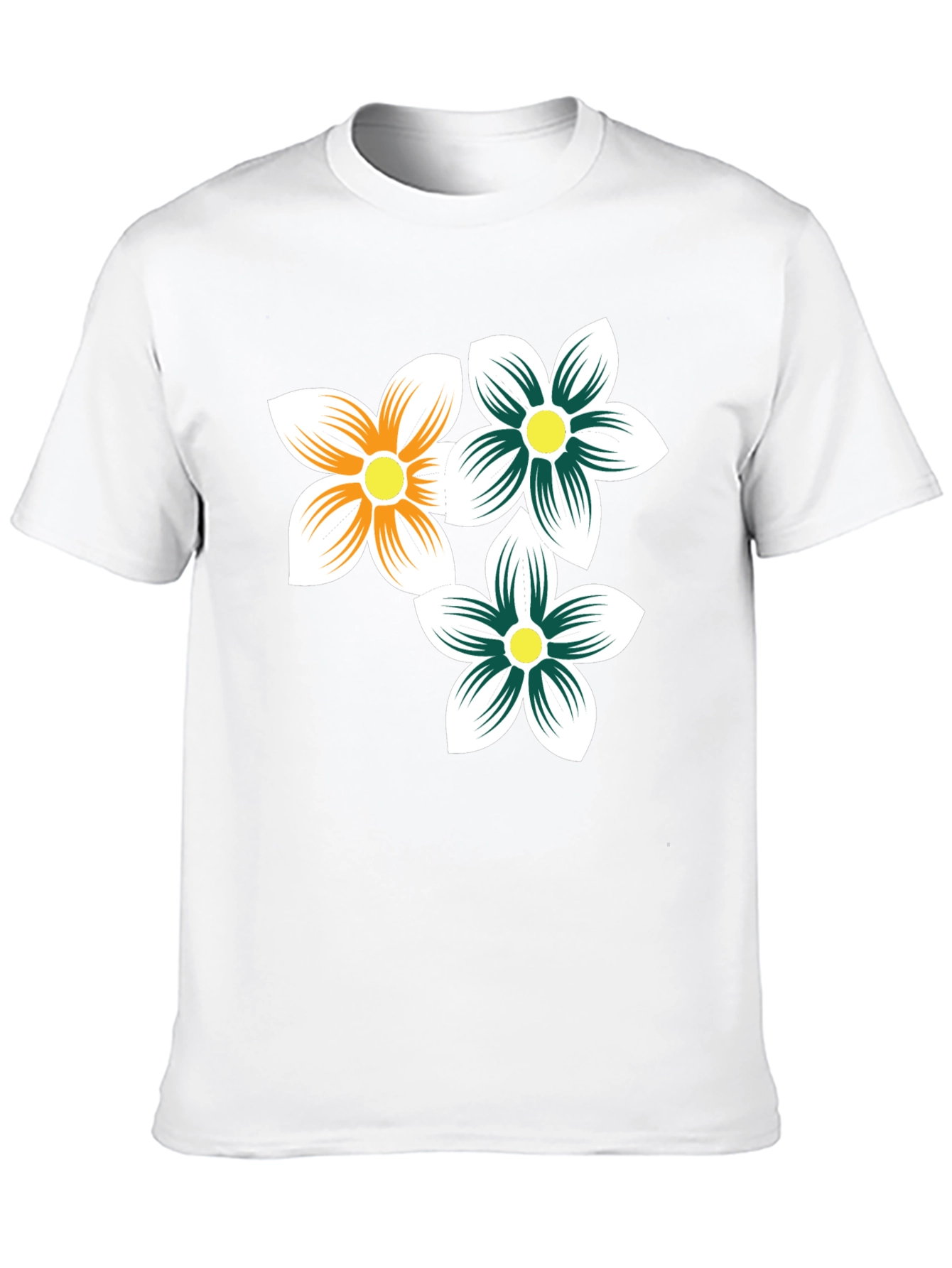 Floral Print Black T-Shirt