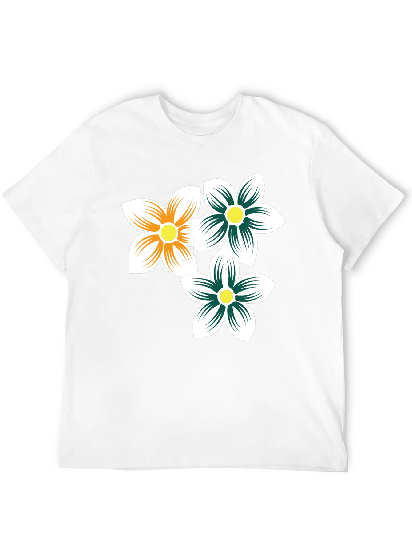Floral Print Black T-Shirt