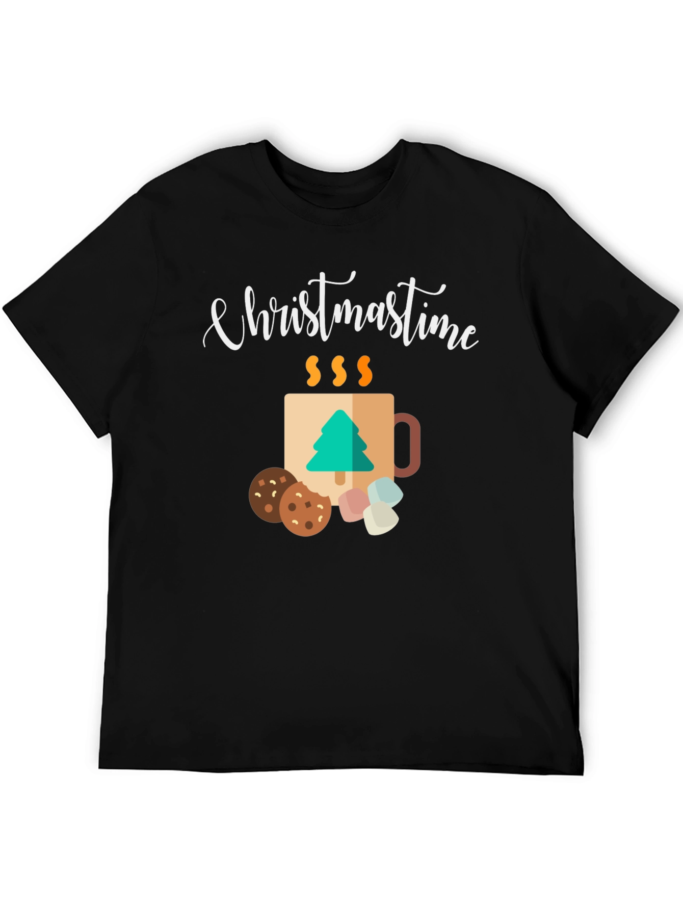 Christmastime Mug & Treats Graphic Tee - Holiday Apparel