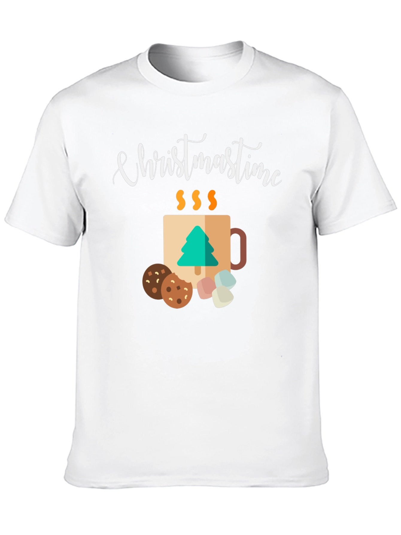 Christmastime Mug & Treats Graphic Tee - Holiday Apparel