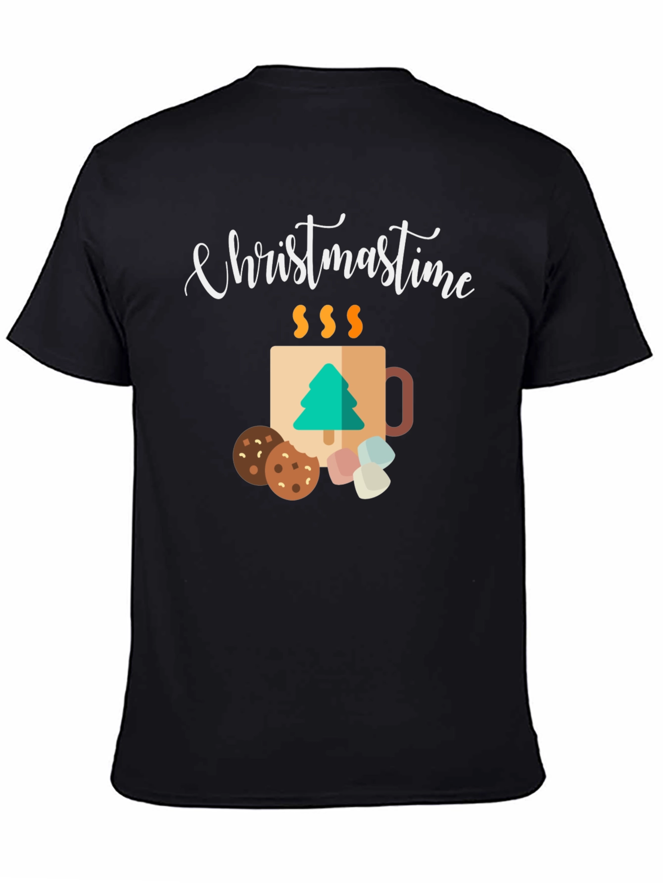 Christmastime Mug & Treats Graphic Tee - Holiday Apparel