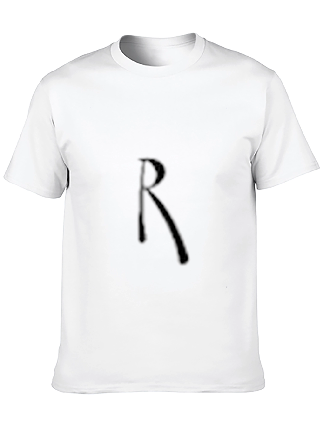 Mens Black T-Shirt with R Design