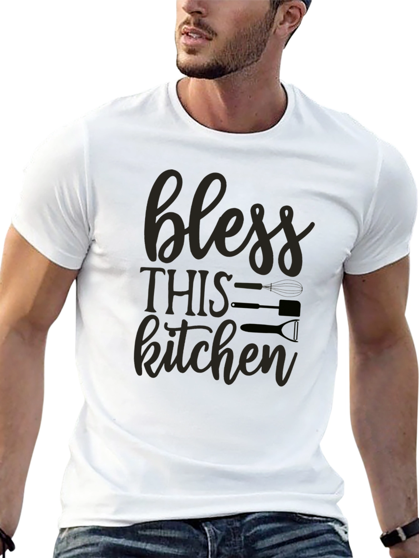 Bless This Kitchen Crew Neck T-Shirt