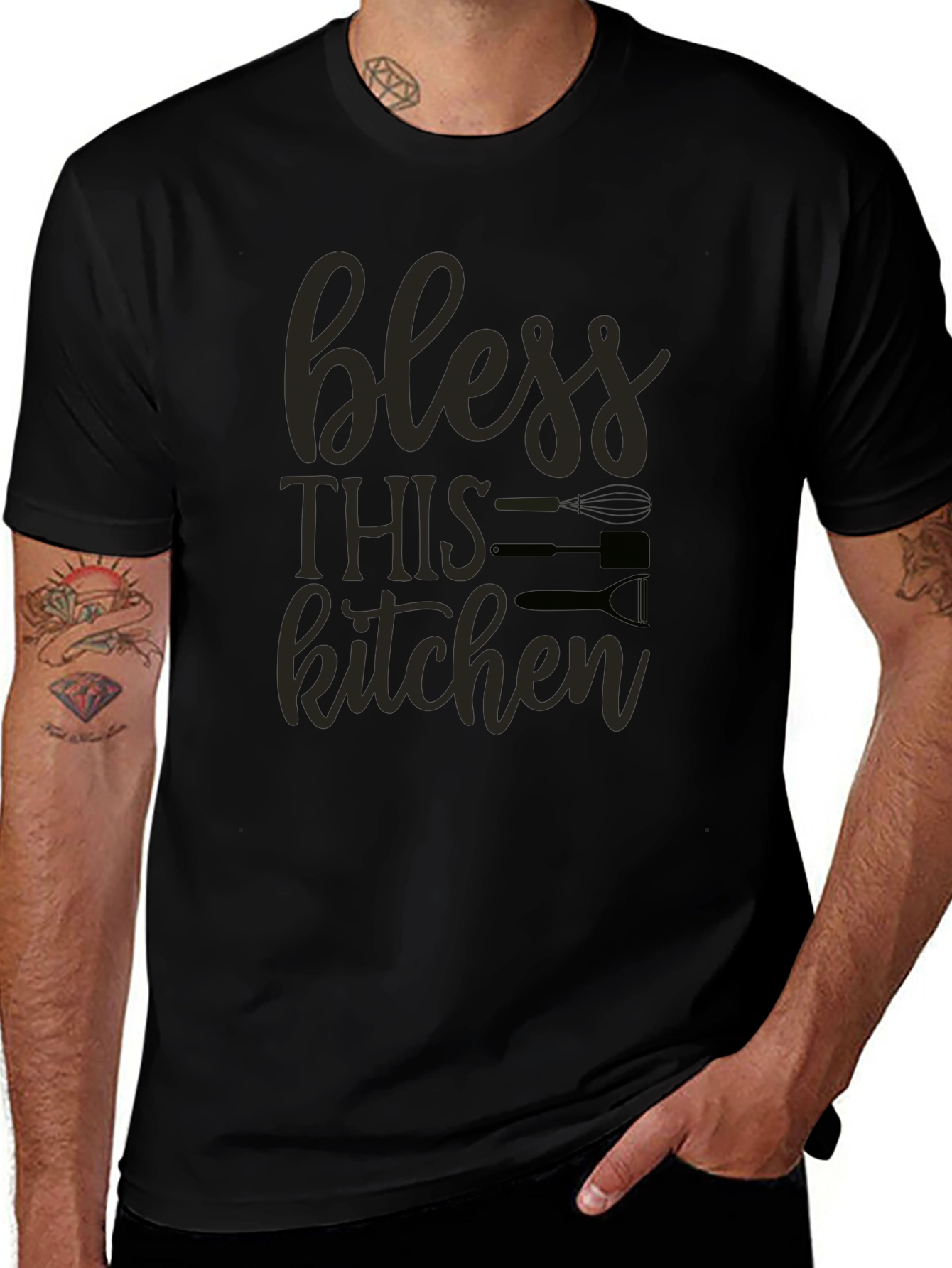 Bless This Kitchen Crew Neck T-Shirt