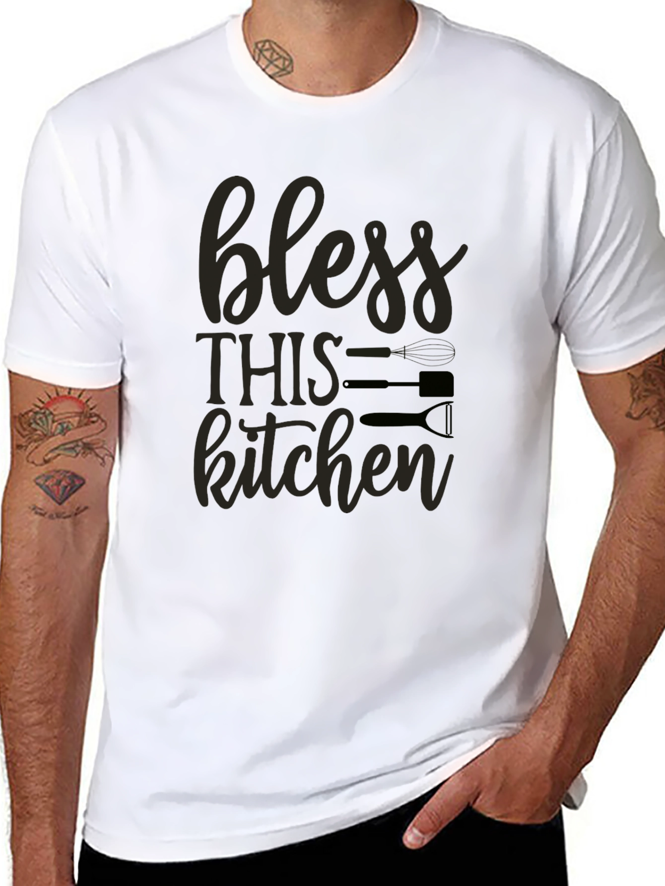 Bless This Kitchen Crew Neck T-Shirt