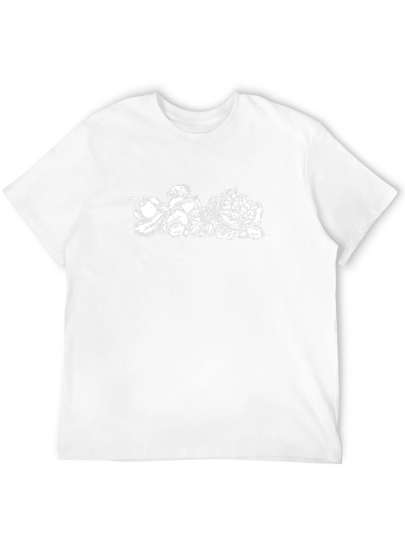 Black Graphic Tee with Floral Design
