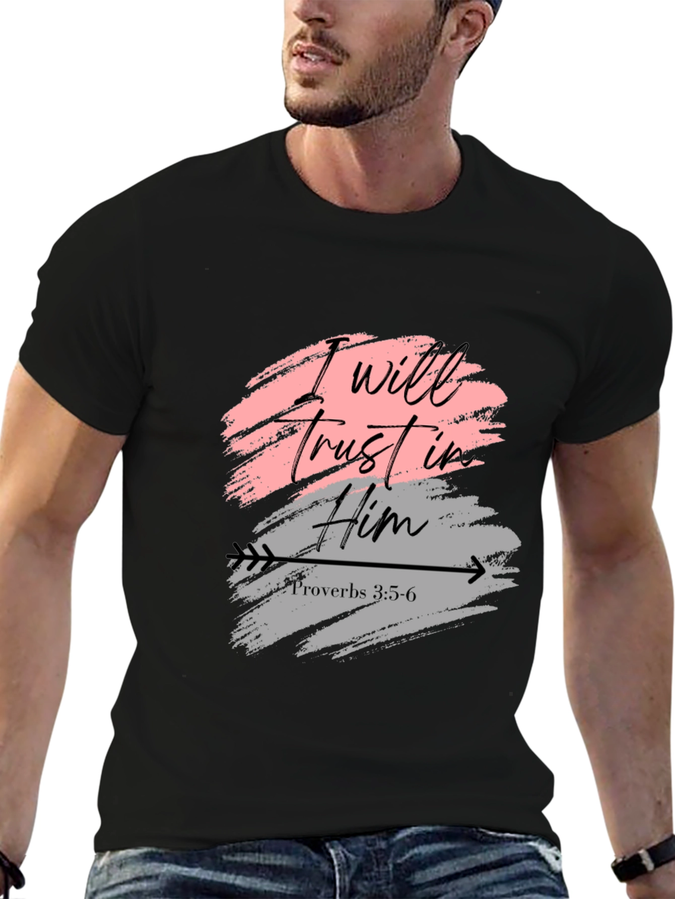 Trust in Him Black T-Shirt
