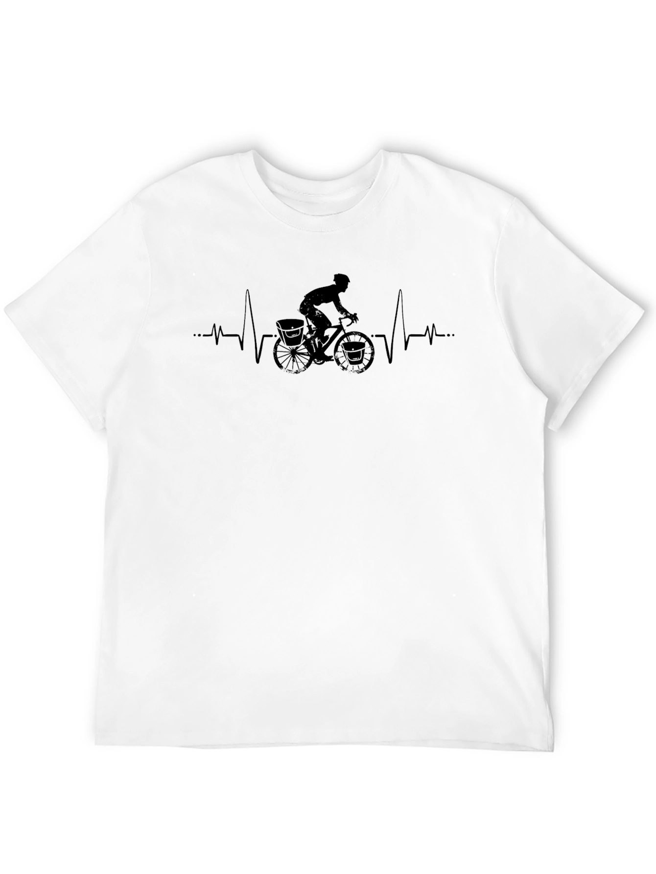 Cycling Heartbeat T-Shirt - Black