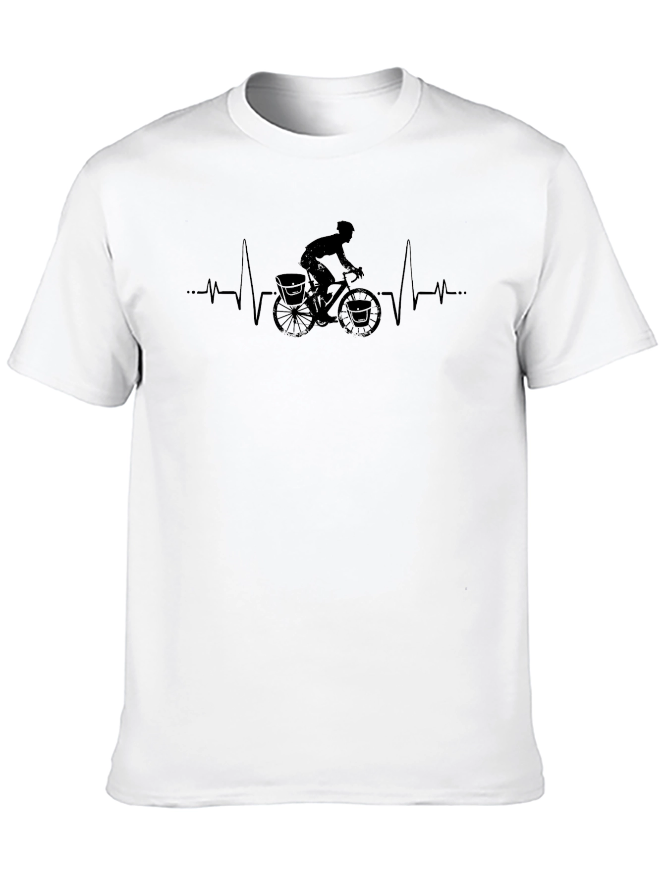 Cycling Heartbeat T-Shirt - Black