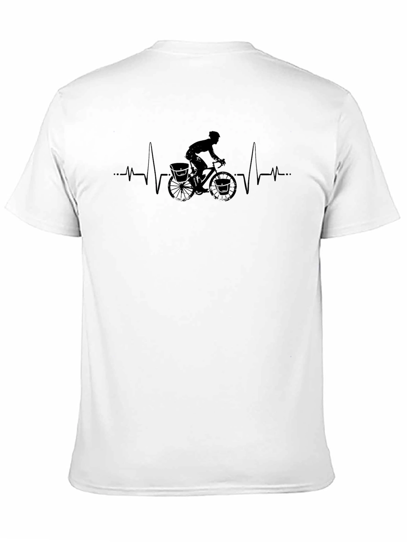 Cycling Heartbeat T-Shirt - Black