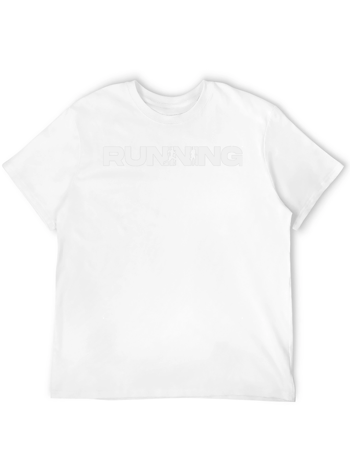 Running Graphic Print Black Tee