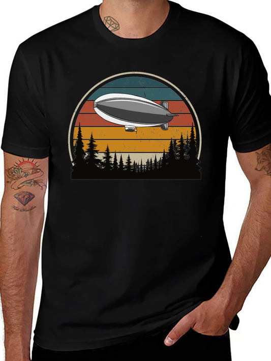 Vintage Dirigible Sunset Graphic Tee
