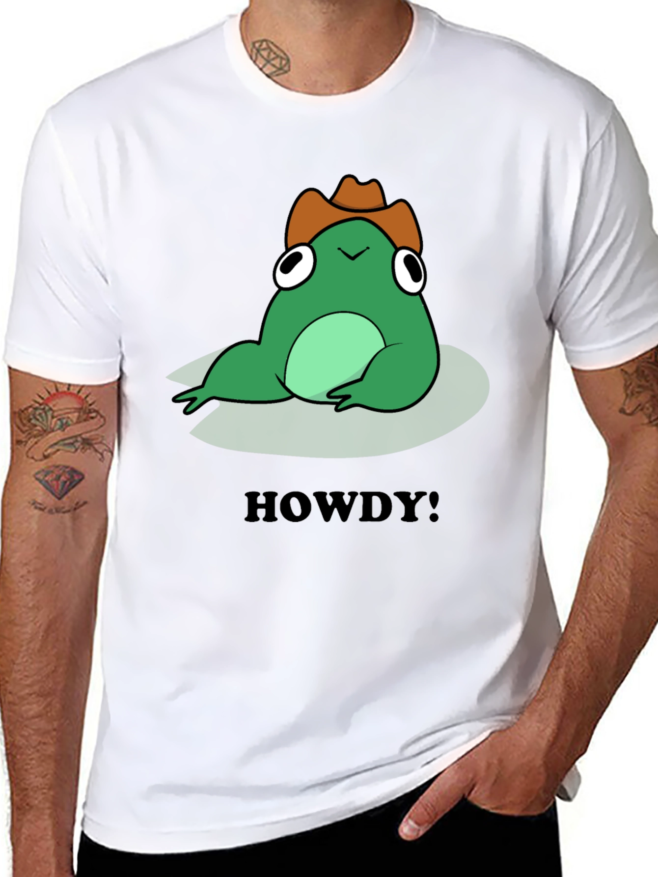 Frog Howdy Cowboy T-Shirt - Western Style Tee
