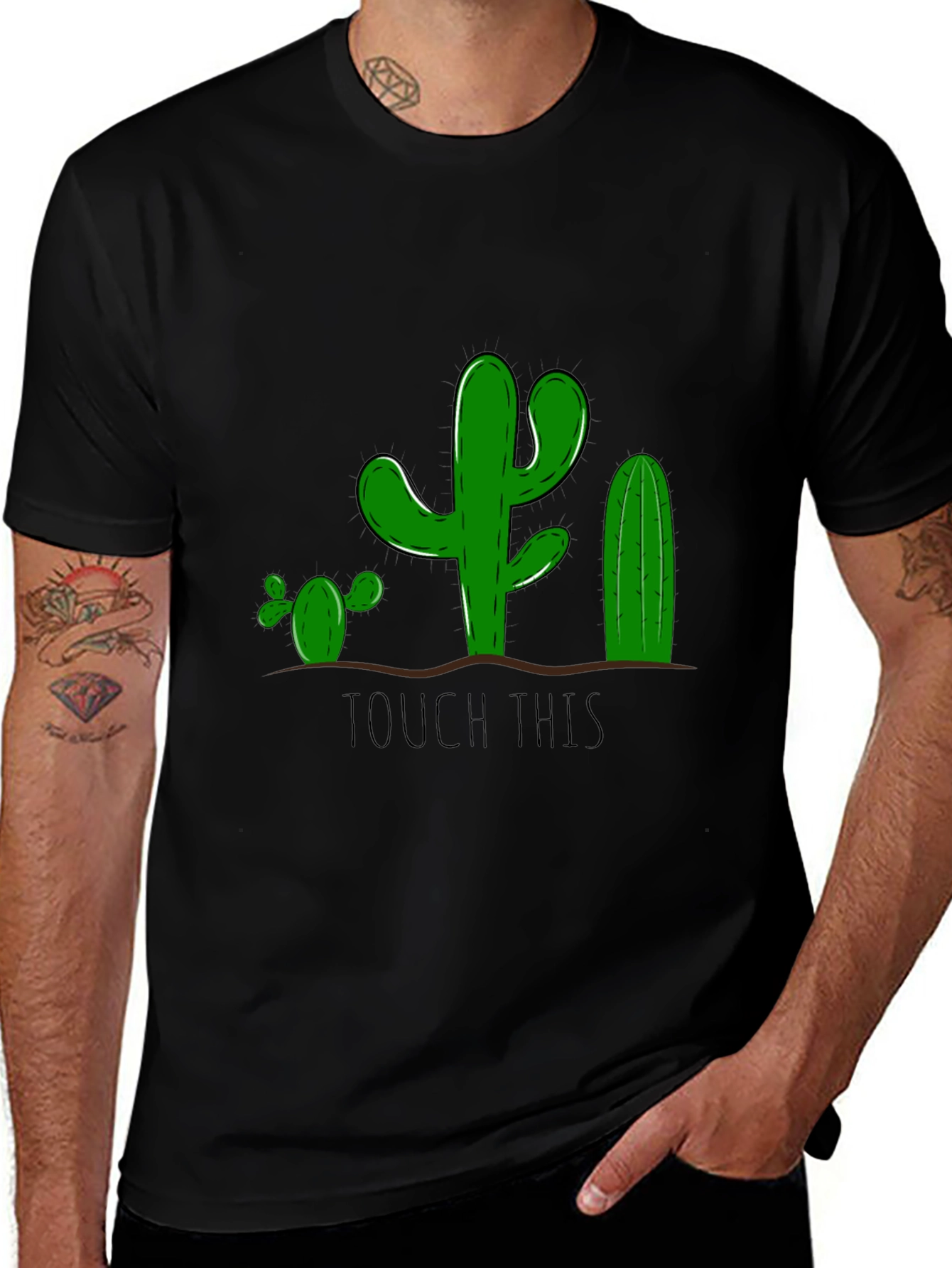 Cactus Graphic Tee - Funny Touch This Design