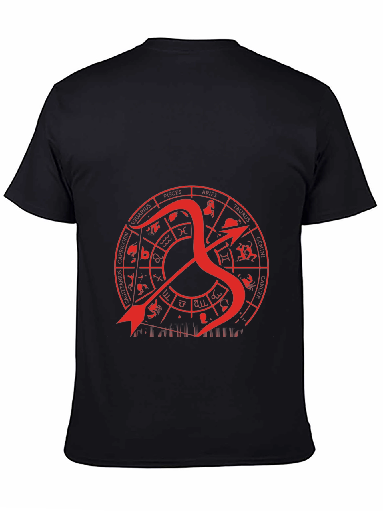 Sagittarius Zodiac Graphic T-Shirt - Black