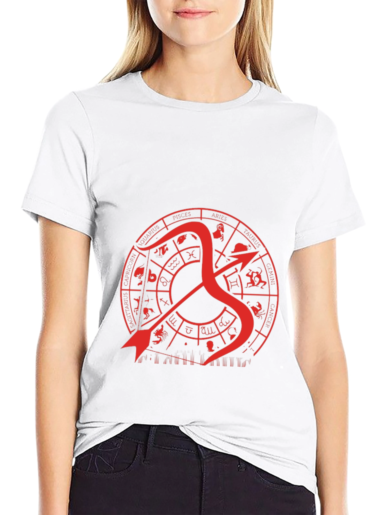 Sagittarius Zodiac Graphic T-Shirt - Black