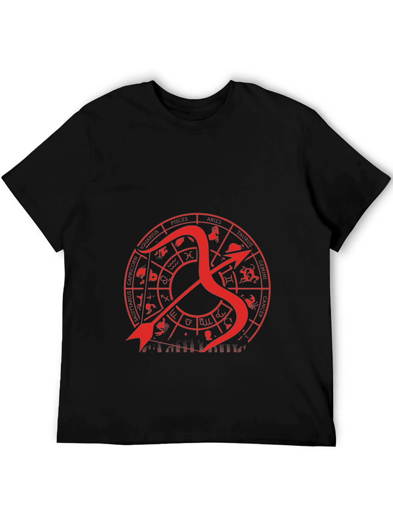 Sagittarius Zodiac Graphic T-Shirt - Black