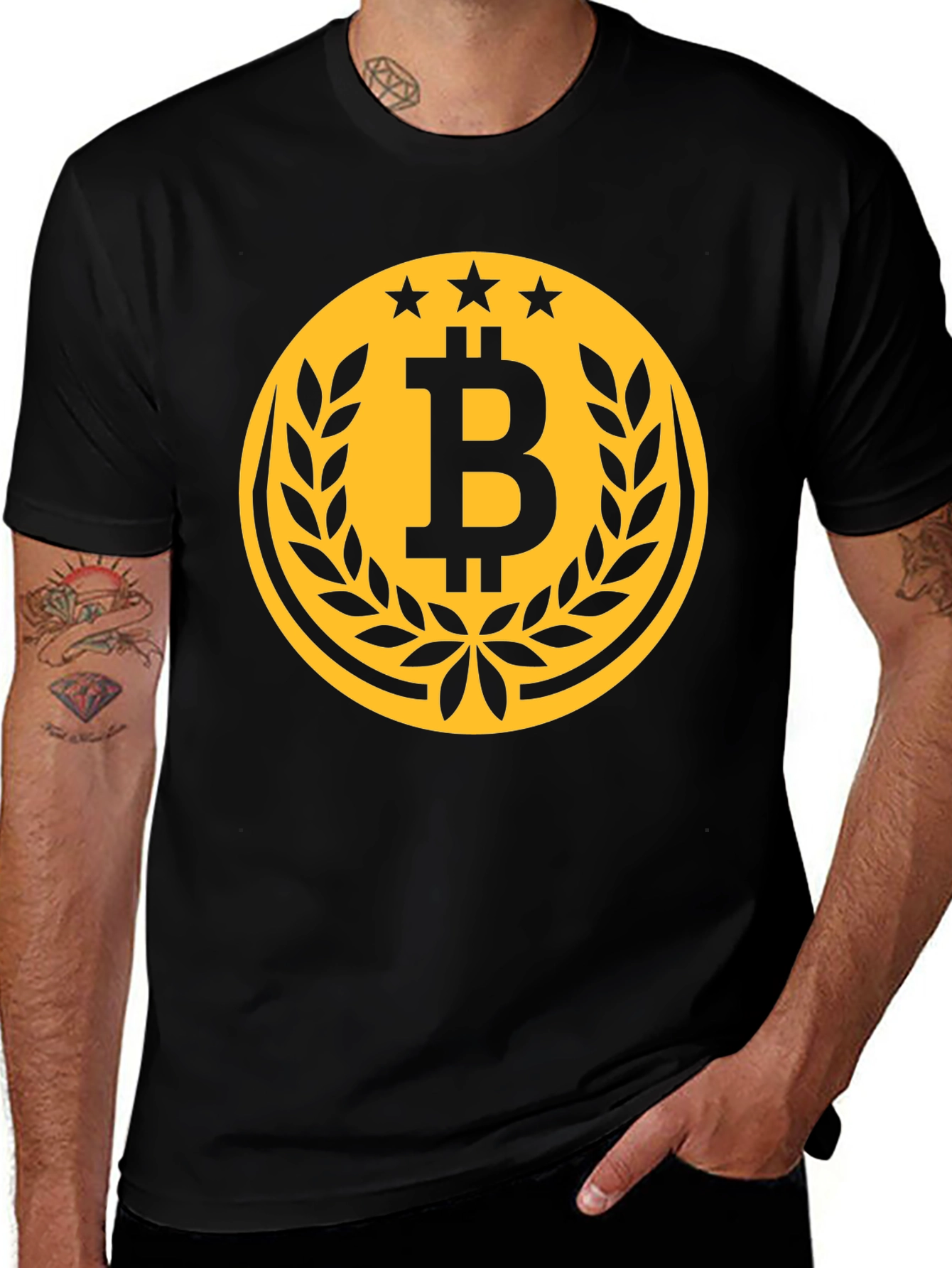 Bitcoin Logo Graphic Tee - Crypto Currency Shirt