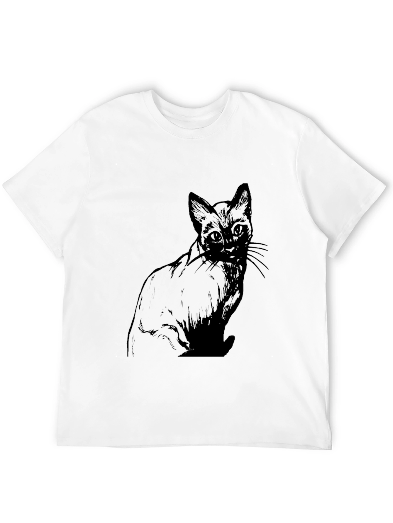 Black Cat Graphic Tee - Mens Fashion